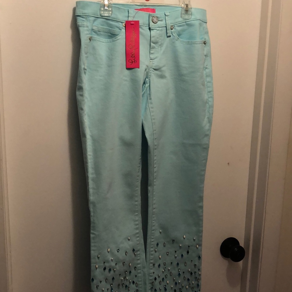 Lilly Pulitzer South Ocean Crop Flare Jeans (Size 4)
